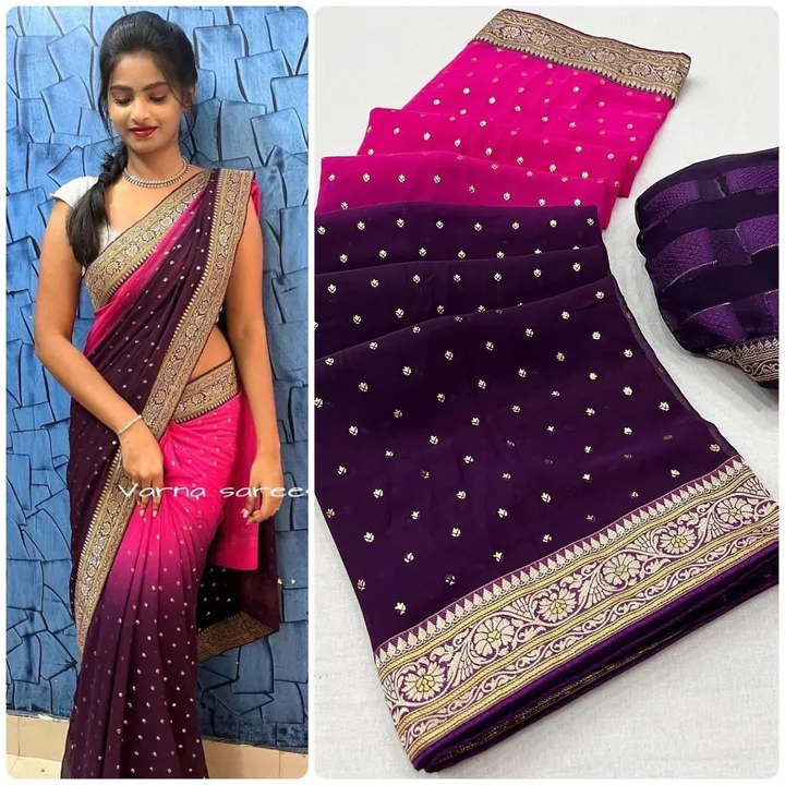 Georgette saree  uploaded by RV FASHION on 8/4/2023
