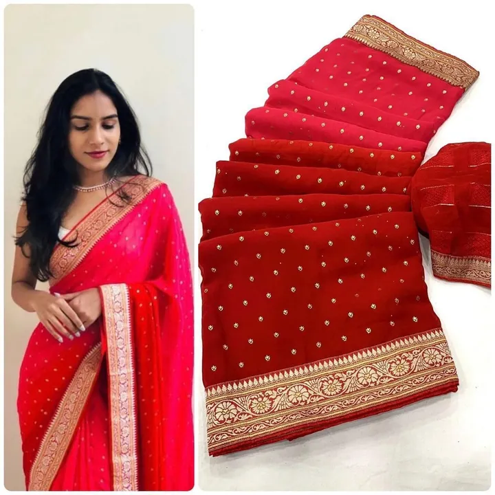 Georgette saree  uploaded by RV FASHION on 8/4/2023
