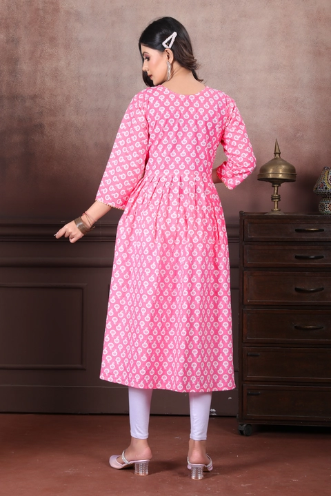 Cotton cambric anarkali kurtis Fabric-COTTON 60-60 Length:-45 Size:- XL-XXL FOR ORDER AND ENQUIRY-89 uploaded by ISHAAN TEXTILES on 8/4/2023