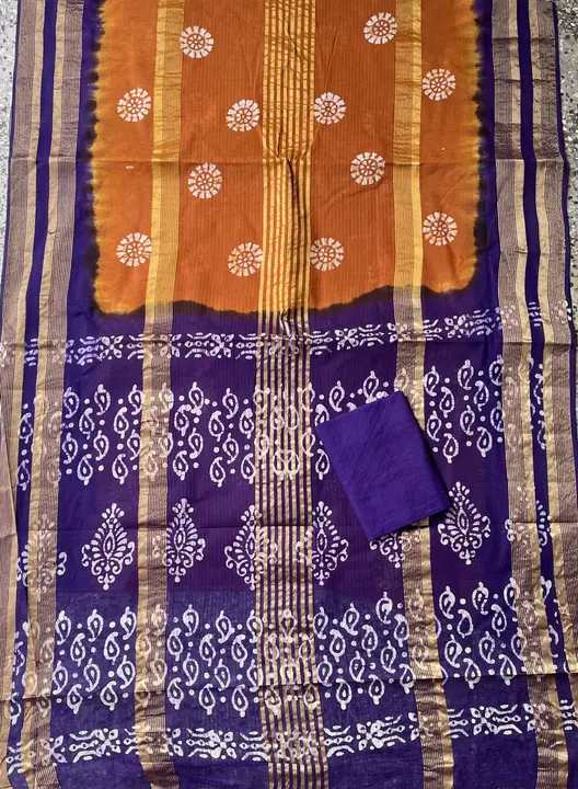 Batik print saree uploaded by business on 8/4/2023