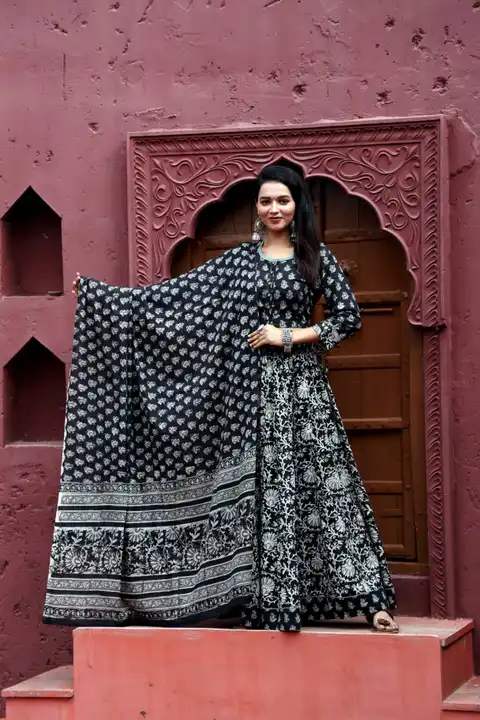 Hand block printed cotton lehenga sats  uploaded by business on 8/4/2023