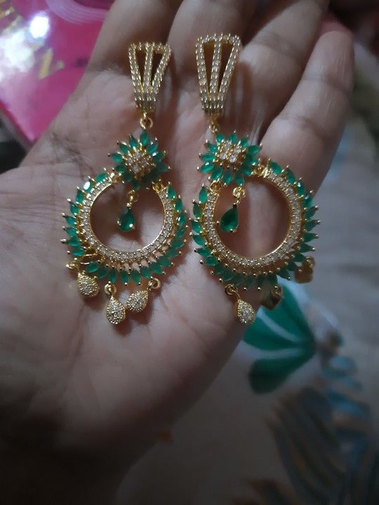 Emerald ad stone earring uploaded by Adrasakka fashion house on 3/18/2021