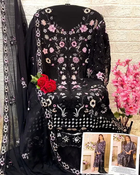 Post image _*BRAND NAME*_:- ELAF 
_*D NO*_:- G 169 Colours

  *_🔽Details🔽_* 
_*Top*_:- FAUX GORGGET EMBROIDERED
_*INNER*_:- SANTOON
_*Bottom*_:- SANTOON  
_*Dupatta*_:- CHIFFON EMBROIDERED  

*PRICE:- RS 1199/-*

*SINGLE AVAILABLE*

SHIP EXTRA 

READY TO SHIP✈️✈️✈️
PLZ CONFORM UR ORDERS
