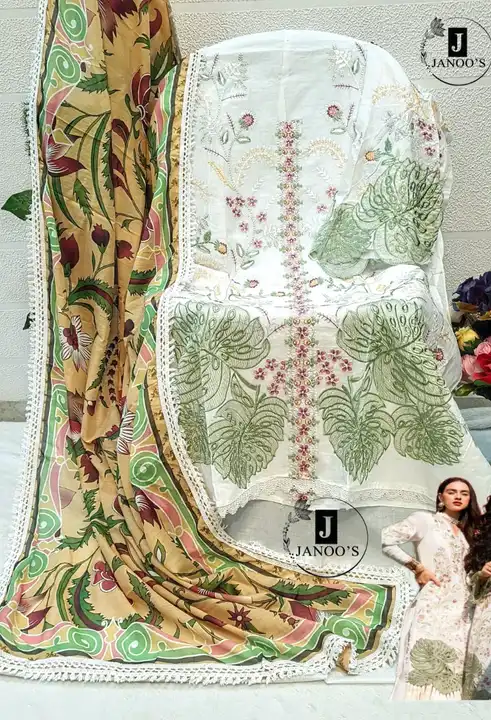 Post image JANOO'S PRESENT..

_Pakistani Superhit Collection_

_MUSHQ embroidered collection_

D.NO:- J 106

 *_👇🏻Fabric Details👇🏻_*
Top -Pure Cambric cotton with heavy self embroidery work  (semi stich )
Bot - cotton solid
Dup - Cotton mal digital print With Lace borders

*RATE  RS:- 1099/- ONLY*

*SINGLE AVAILABLE*

SHIPP EXTRA

READY TO SHIPP....✈️✈️✈️
Plz Confirm Ur Orders