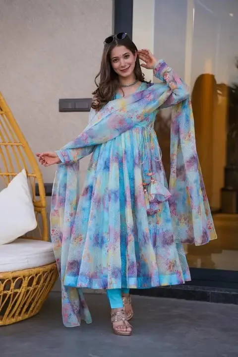 Sukhkarta Clothing Fox Georgette Gown 👗 uploaded by Sukhkrta clothing  on 8/4/2023