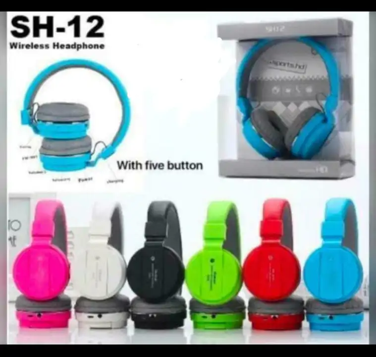 Sh12 wireless headphones  uploaded by B.R. ENTERPRISES  on 8/4/2023
