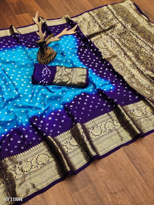 Pure Bandhej Silk Saree uploaded by Well Products on 8/4/2023