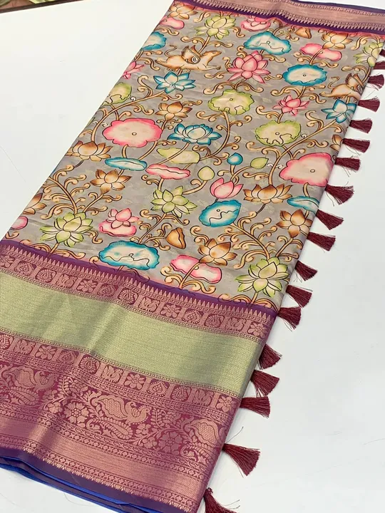 Axita Soft Banarasi Silk Hand Flower Kalamakri Print Designer Saree

  uploaded by Miss Lifestyle on 8/4/2023