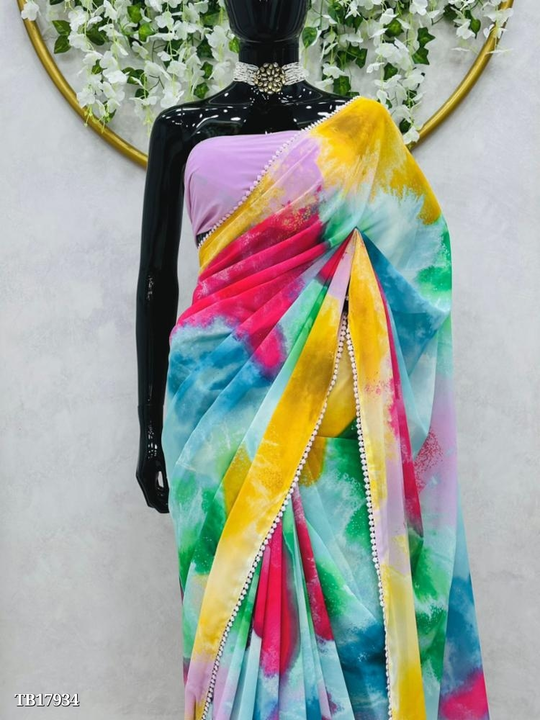 Multicolour Printed Saree uploaded by Well Products on 8/4/2023