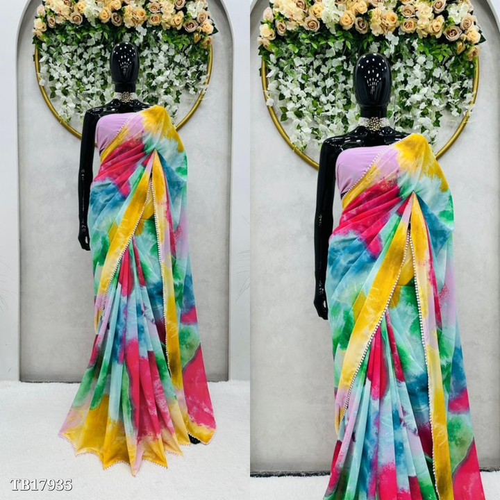 Multicolour Printed Saree uploaded by Well Products on 8/4/2023