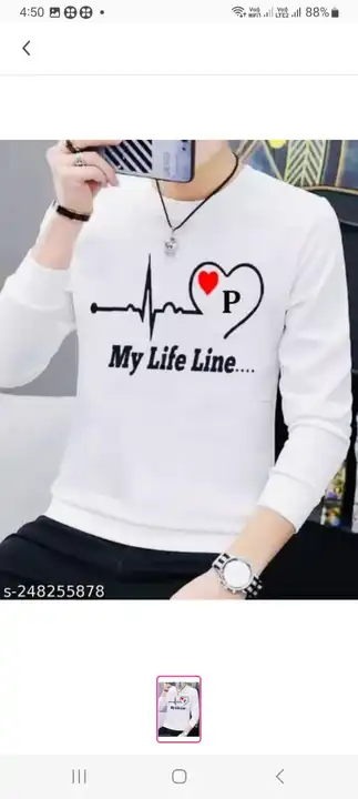 My life line P LS WHITE TSHIRT  uploaded by business on 8/4/2023