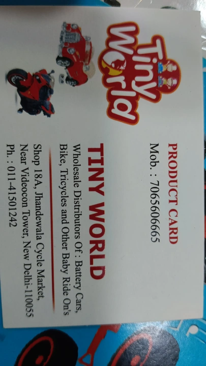 Visiting card store images of Funkart india  /Tiny world 