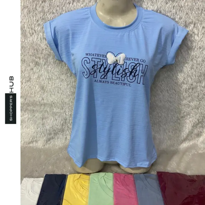 Ladies Fancy Half Sleeve T-shirts  uploaded by Shoppers Hub on 8/4/2023