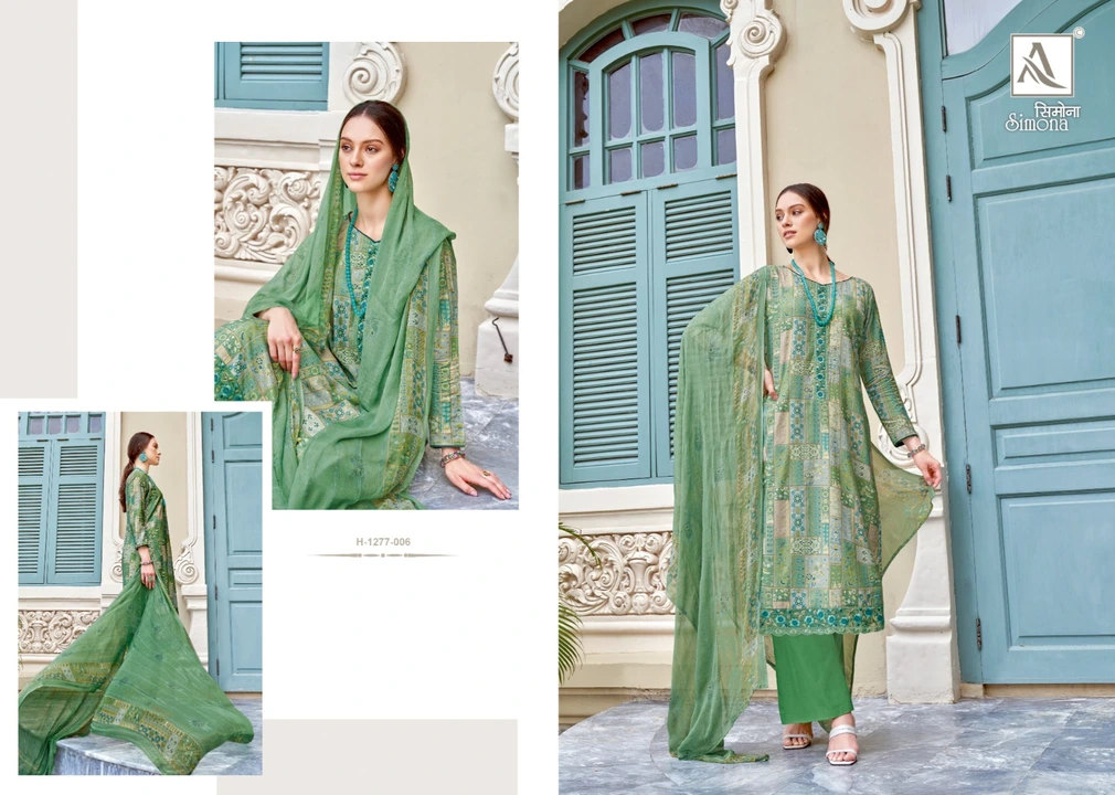Alok suits simona uploaded by Kaynat textile on 8/4/2023