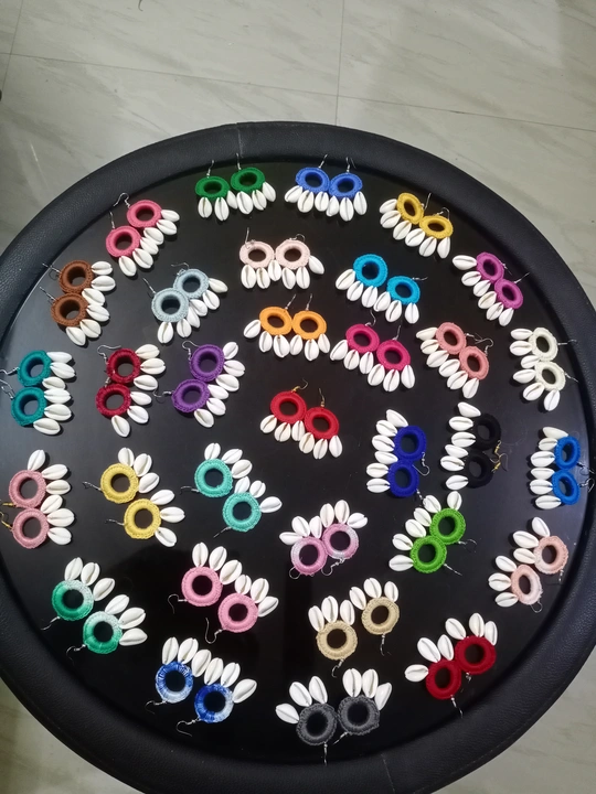 Crochet hoop earrings  uploaded by Hoichoi creation on 8/4/2023