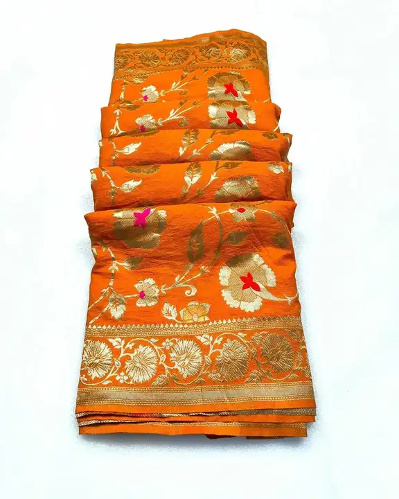 Semi jorjett saree uploaded by Ajaz textiles on 8/4/2023