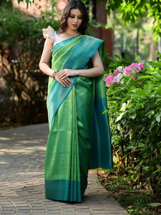 Rich pallu with allovar Zari Weaving design saree  uploaded by Dhananjay Creations Pvt Ltd. on 8/4/2023
