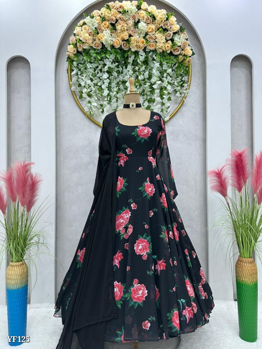 Beautiful Designer Suit On Faux Georgette uploaded by Sk manufacturing on 8/4/2023