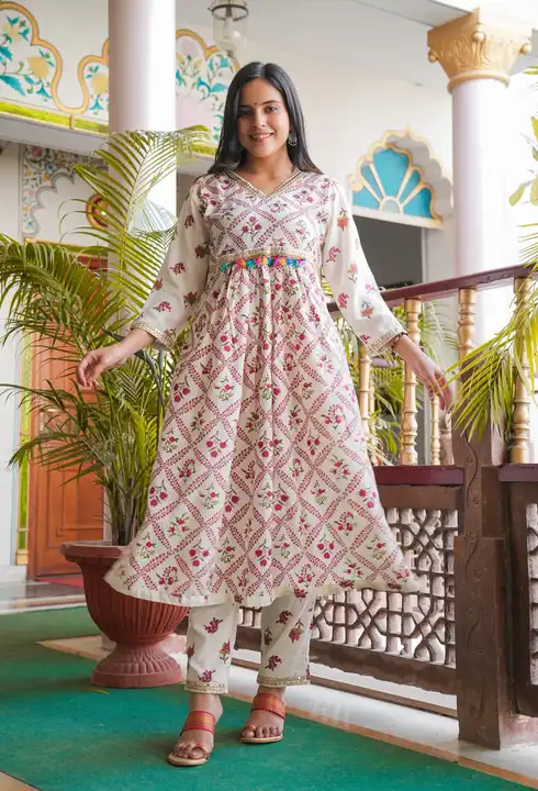 Naira cut kurti with pant  uploaded by business on 8/4/2023