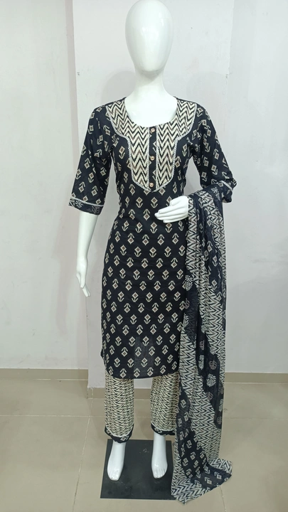 Pure cotton printed kurti with pant and dupatta  uploaded by ARSHIYA FASHION on 8/4/2023