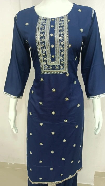 Rayon sequence work kurti with pant  uploaded by ARSHIYA FASHION on 8/4/2023