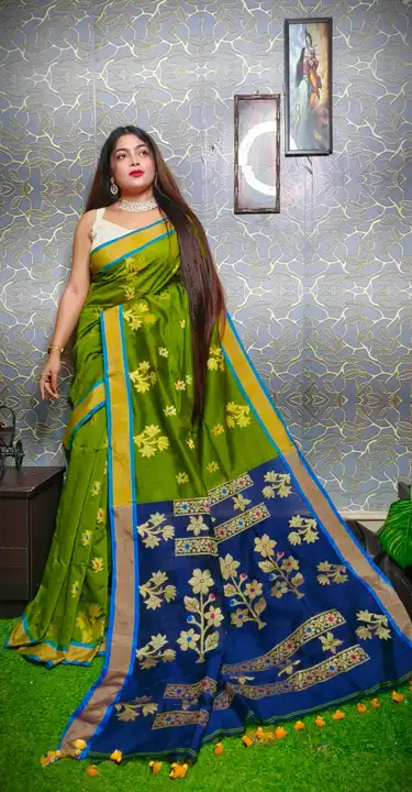 Silk, Khadi Cotton Saree uploaded by Nandys 13 on 8/4/2023
