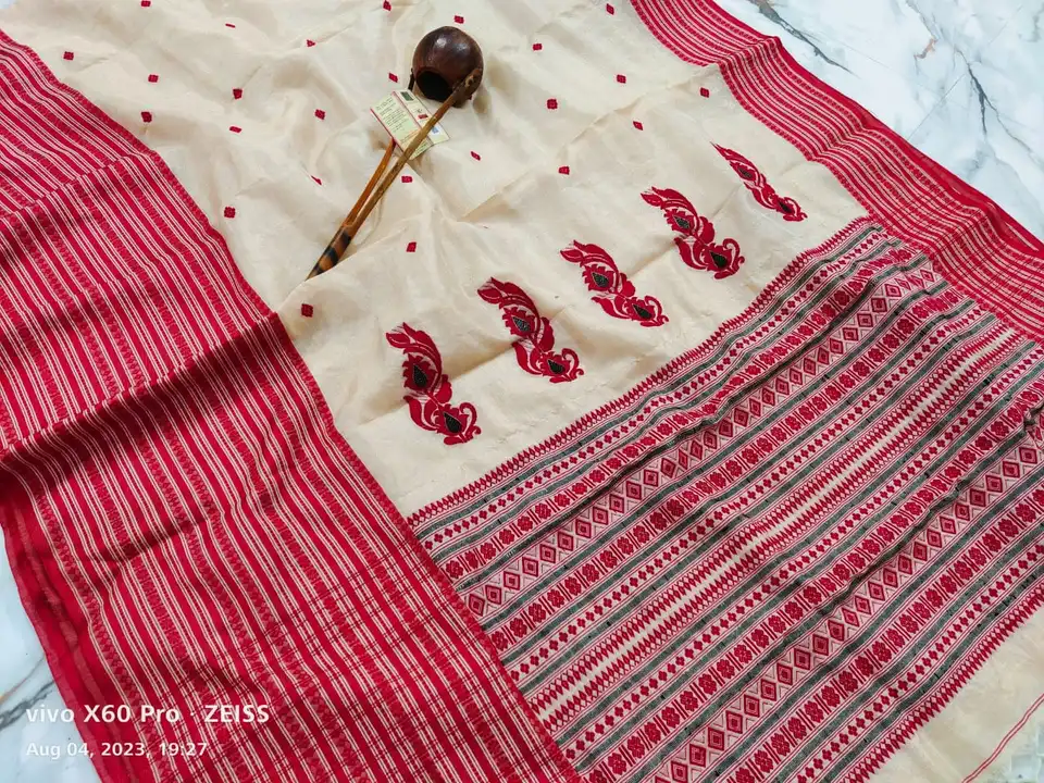 Pure Tussar Saree With Blouse Piece  uploaded by BSB HANDLOOM on 8/5/2023