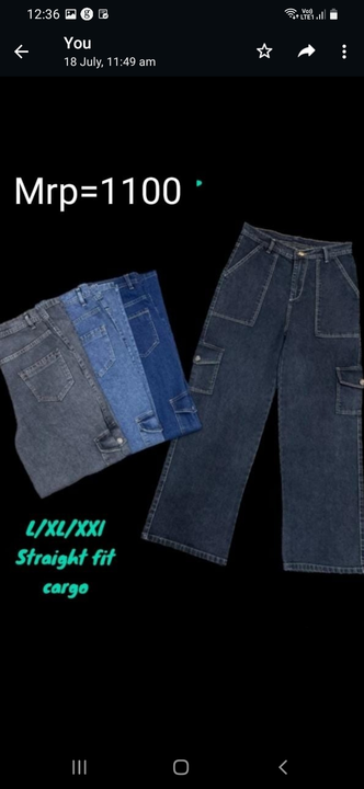 Cargo poket jeans  uploaded by Fashion Mantra on 8/5/2023