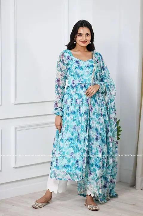Sukhkarta Clothing Georgette Anarkali Gown 👗 uploaded by Sukhkrta clothing  on 8/5/2023