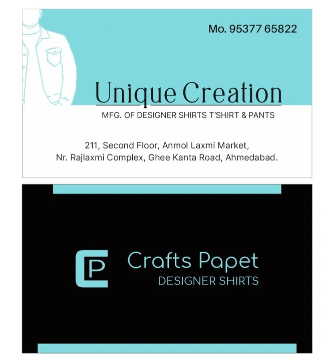 Visiting card store images of Unique creation