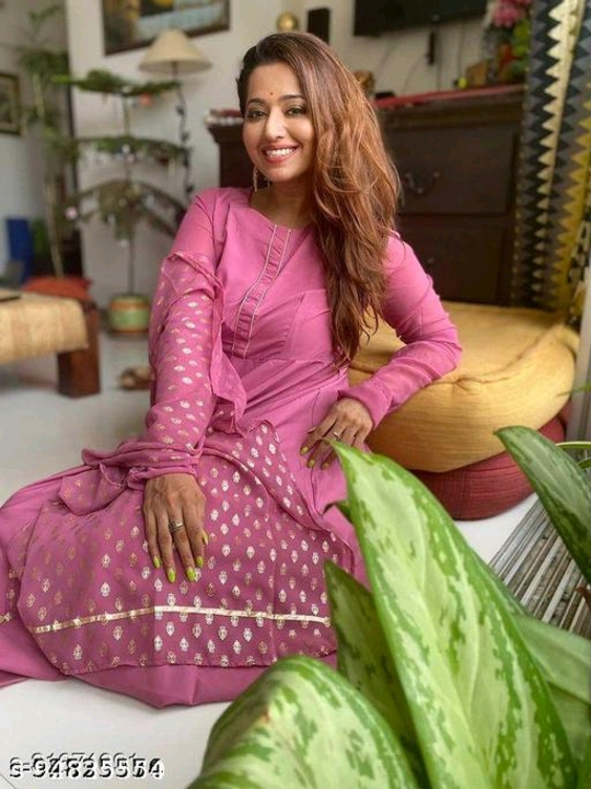 Kurta Sets anarkali kurtis for women with dupatta set in PINK FRENCH ROSE color uploaded by Shopping Adda 🛍️ on 8/5/2023