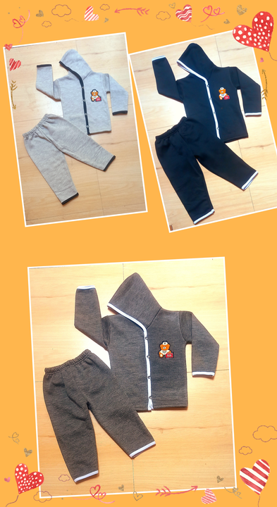 Foama Track Suits with Button uploaded by Heenal Kids Wear ,,, The New Born Dresses  on 8/5/2023