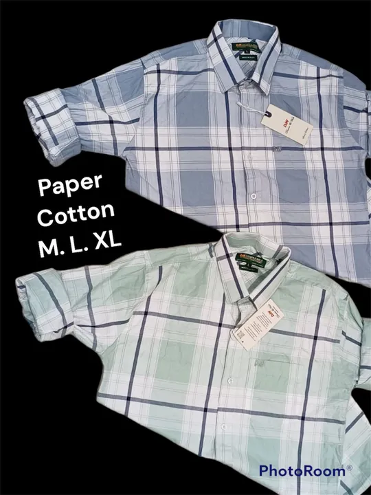Paper cotton check shirt  uploaded by Gurudev collection on 8/5/2023