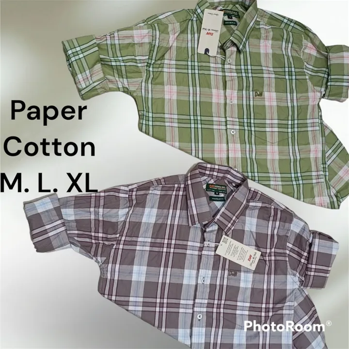 Paper cotton check shirt  uploaded by Gurudev collection on 8/5/2023
