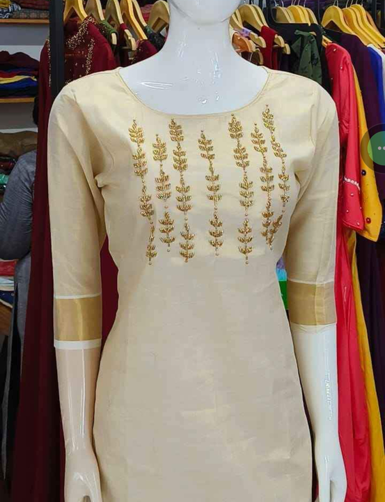 Onam kurtis uploaded by Likhah bridal boutique on 8/5/2023