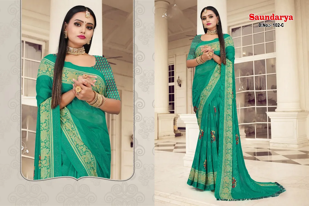 Full Embroidery with Siroski saree  uploaded by business on 8/5/2023