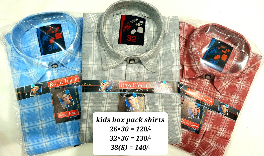 Kids Box Shirt (32×38) uploaded by RISHABH TRADERS on 8/5/2023