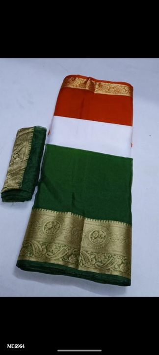 Independence Day Special Tiranga Saree*
 uploaded by Sk manufacturing on 8/5/2023