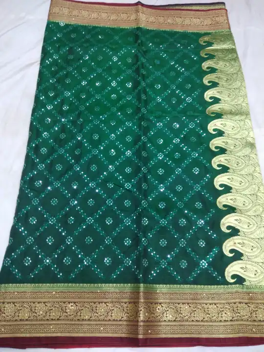 Banarasi Nylon Satin Embroidery Sarees uploaded by REGALIA WEAVERS ENTERPRISES on 8/5/2023