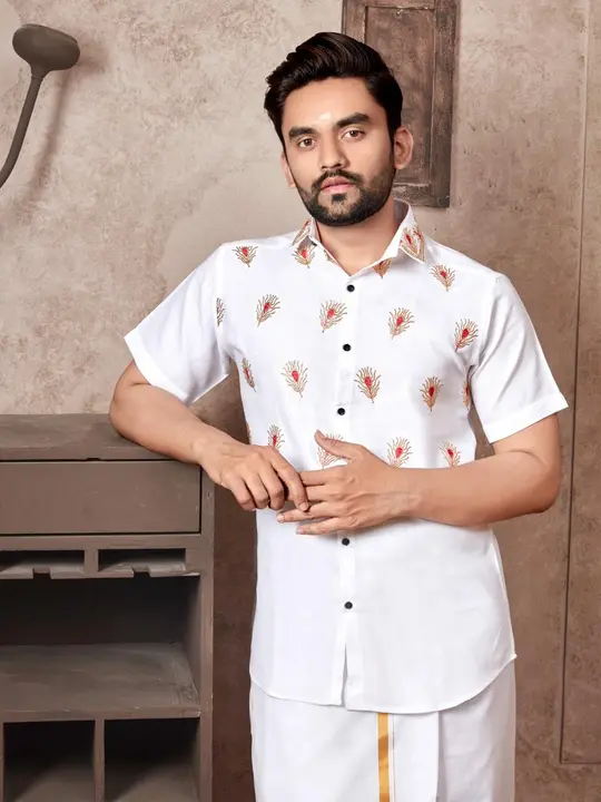 *D.No :- 2004*

*NEW EMBROIDERY WORK SHIRT DESIGN*

*Fabric:* slub cotton

Size:-M, L, xl, xxl, 3xl, uploaded by Villa outfit on 8/5/2023