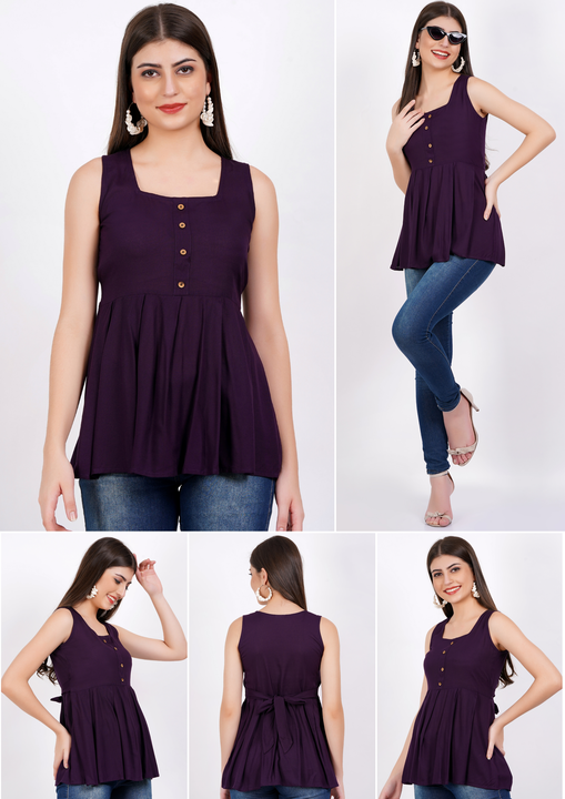 Majestykart Women Square Neck Solid Tops  uploaded by Mahalakshami Enterprises (Majestykart) on 8/5/2023