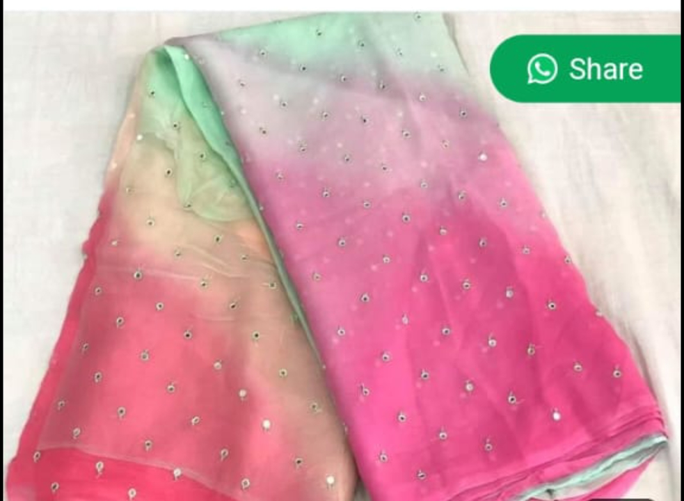Post image I want 1 pieces of Saree at a total order value of 1000. I am looking for J want this saree chiffon material. ..lageriya saree please check pic what exactly I want .Jaldi rep. Please send me price if you have this available.