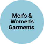 Business logo of Men's & women's garments