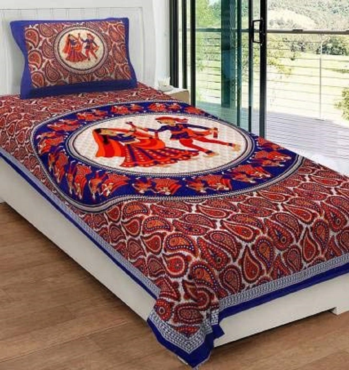 Cotton single size bedsheet  uploaded by Maa Collection on 8/5/2023