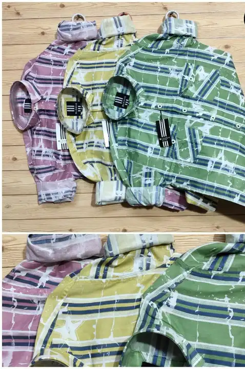 Men's cotton premium cheaks shirt mix  pattern and mix color uploaded by business on 8/5/2023