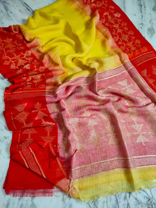 Linen by linen saree uploaded by Collating on 8/6/2023