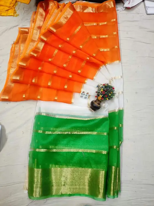 Organza silk sarees  uploaded by A1 CREATIONS  on 8/6/2023
