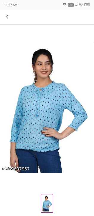 New reyon blue amazing top uploaded by KOLAM TEXTILES on 8/6/2023