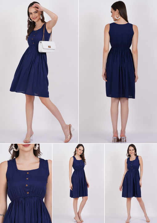 Majestykart Women Fit & Flare Solid Dresses uploaded by business on 8/6/2023