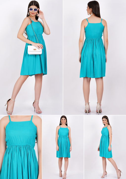 Majestykart Women Shoulder Strap Solid Dresses  uploaded by Mahalakshami Enterprises (Majestykart) on 8/6/2023